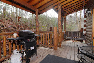 Pigeon Forge Pet Friendly Secluded One Bedroom Cabin Rental with an outdoor grill